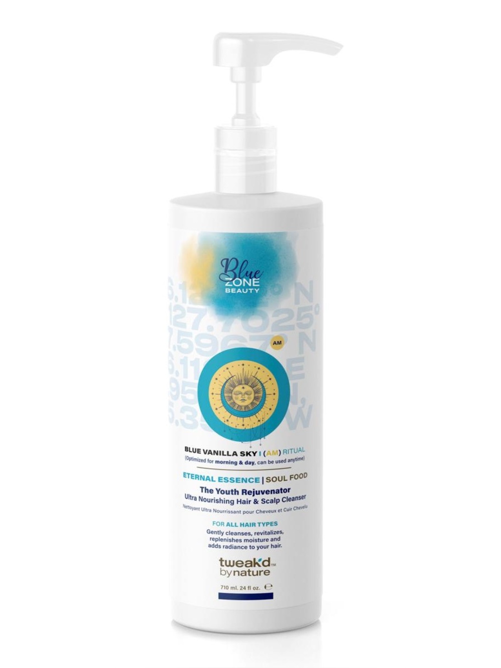 Tweak'd by Nature 24 oz. Blue Vanilla Sky Hair & Scalp Cleanser